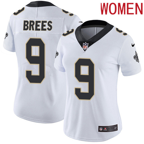 2019 Women New Orleans Saints 9 Brees white Nike Vapor Untouchable Limited NFL Jersey